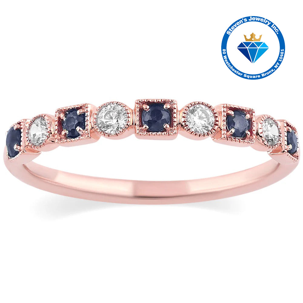 "14K Gold Ring with White & Green Stones: Natural Elegance for Your Style"