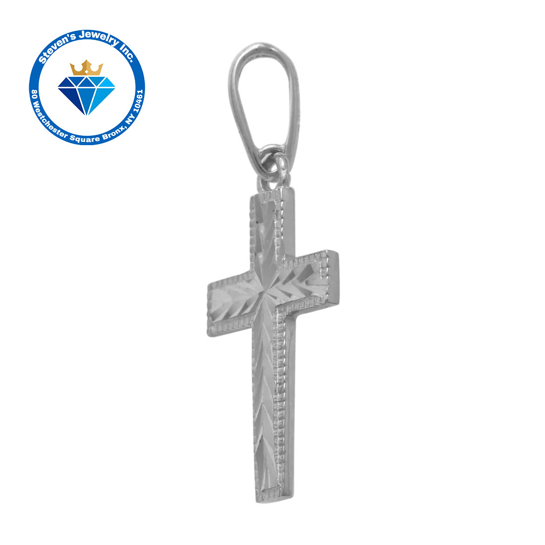 "14K Yellow and White Gold Cross Pendant: A Perfect Balance of Faith and Elegance"