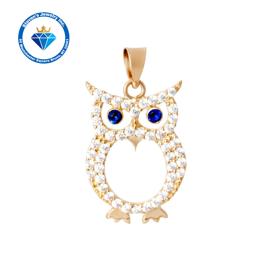 "14K Yellow Gold Owl Earrings with Diamonds: A Wise Touch of Luxury"