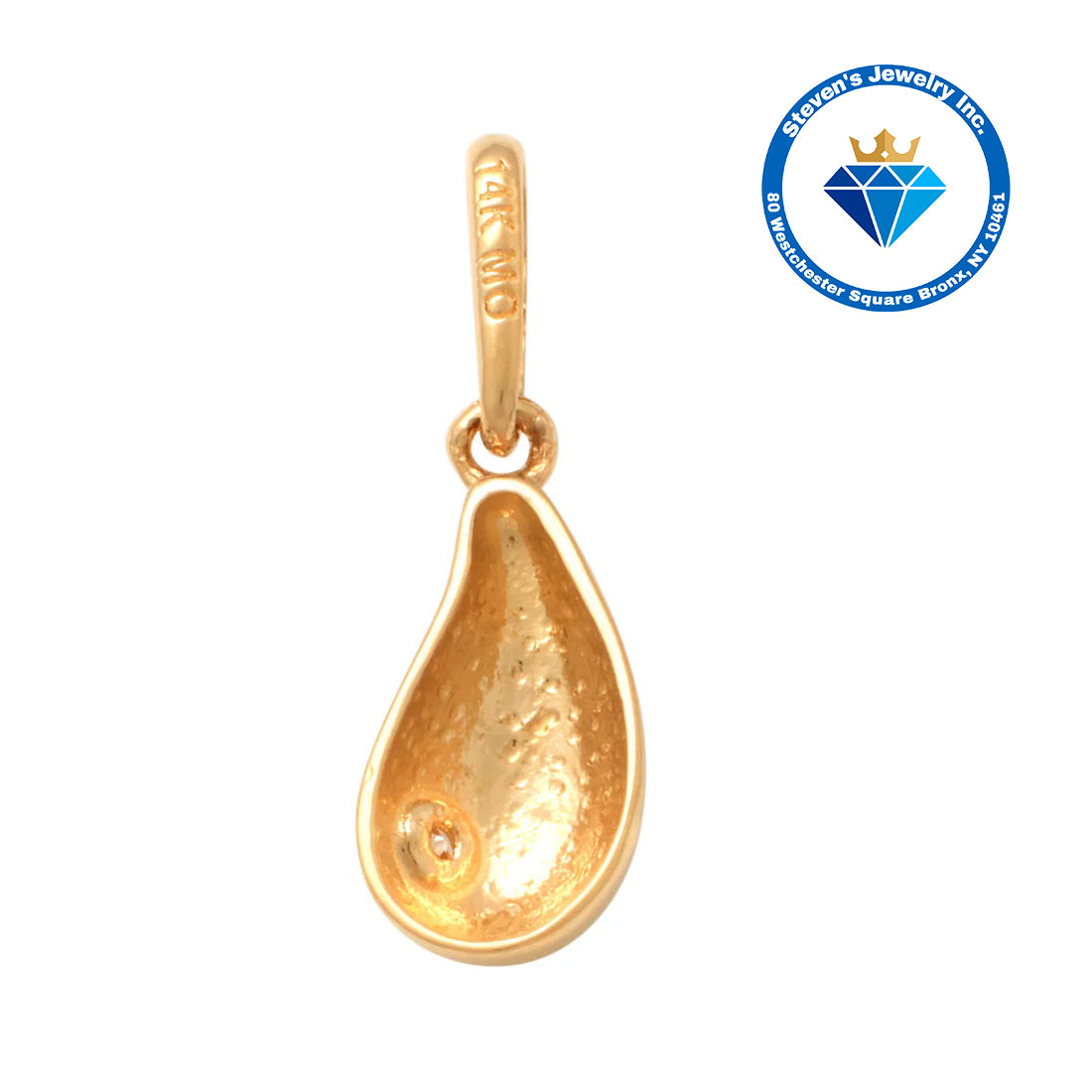 "14K Yellow Gold Hollow Teardrop Pendant: Elegant Simplicity in Every Curve"