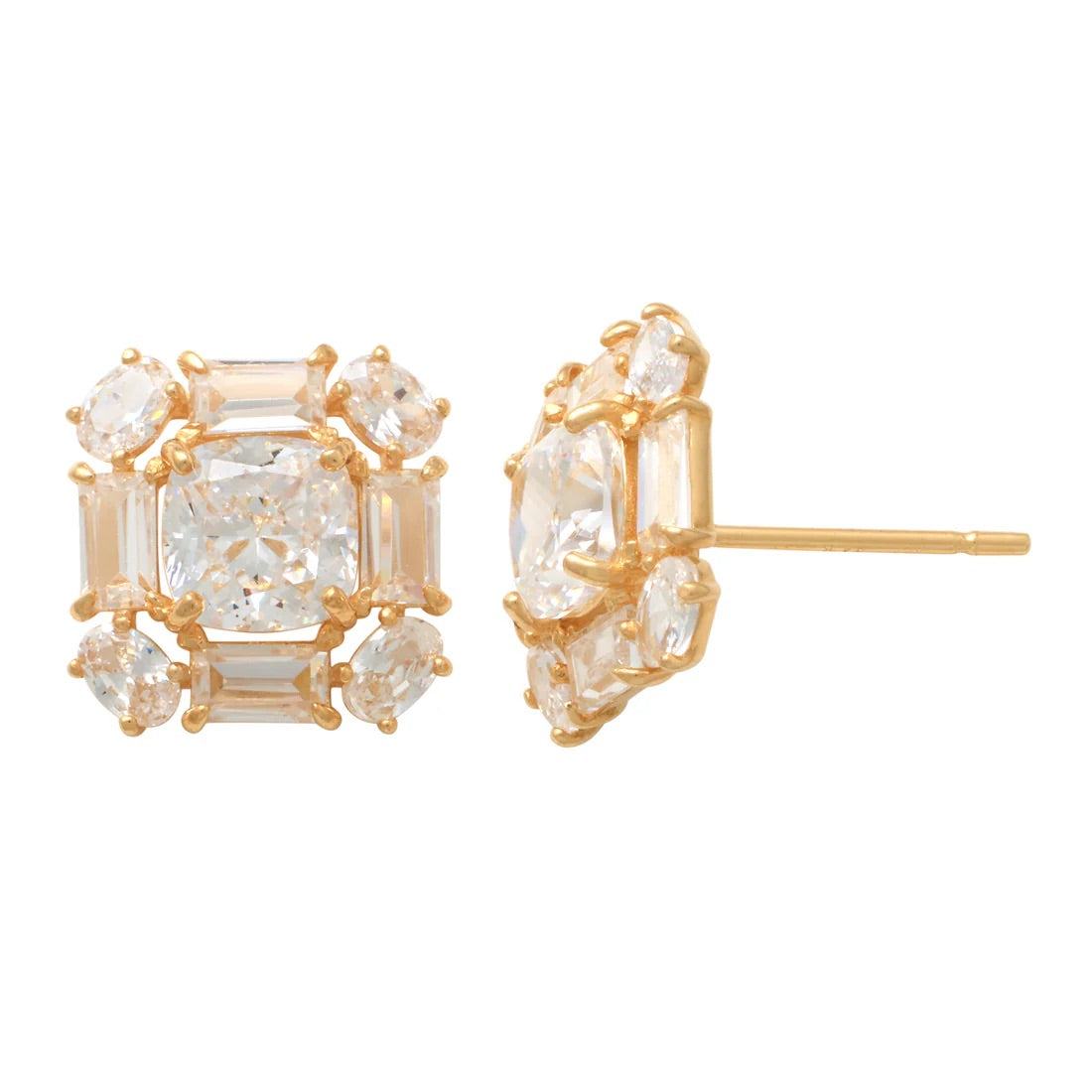Shine in Style: 14k Gold "Golden Edge" Earrings