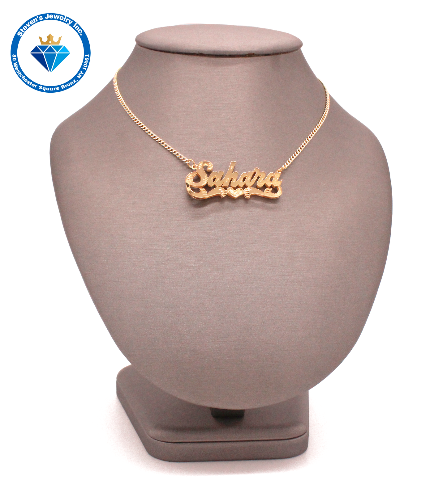 "14k Gold Necklace with Mirror Tail Design and Heart | Youthful Elegance for Every Special