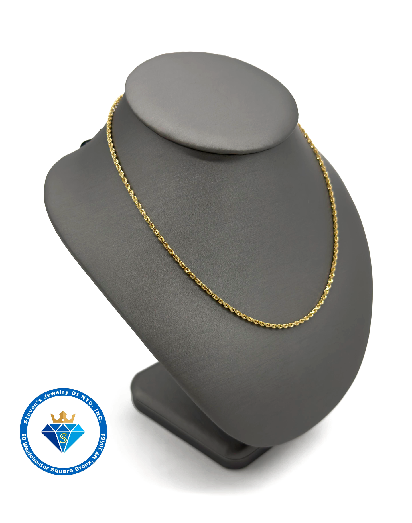 "Rope Chain in 14K Yellow, White, and Rose Gold 2.6mm - Timeless Elegance"