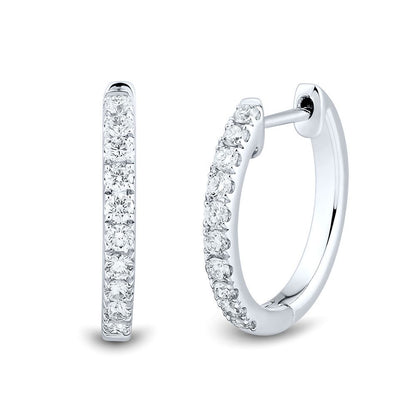 Xquisite Luxury: Diamond Hoop Earrings in 14K