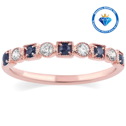 "14K Gold Ring with White & Green Stones: Natural Elegance for Your Style"