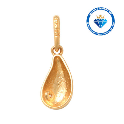 "14K Yellow Gold Hollow Teardrop Pendant: Elegant Simplicity in Every Curve"