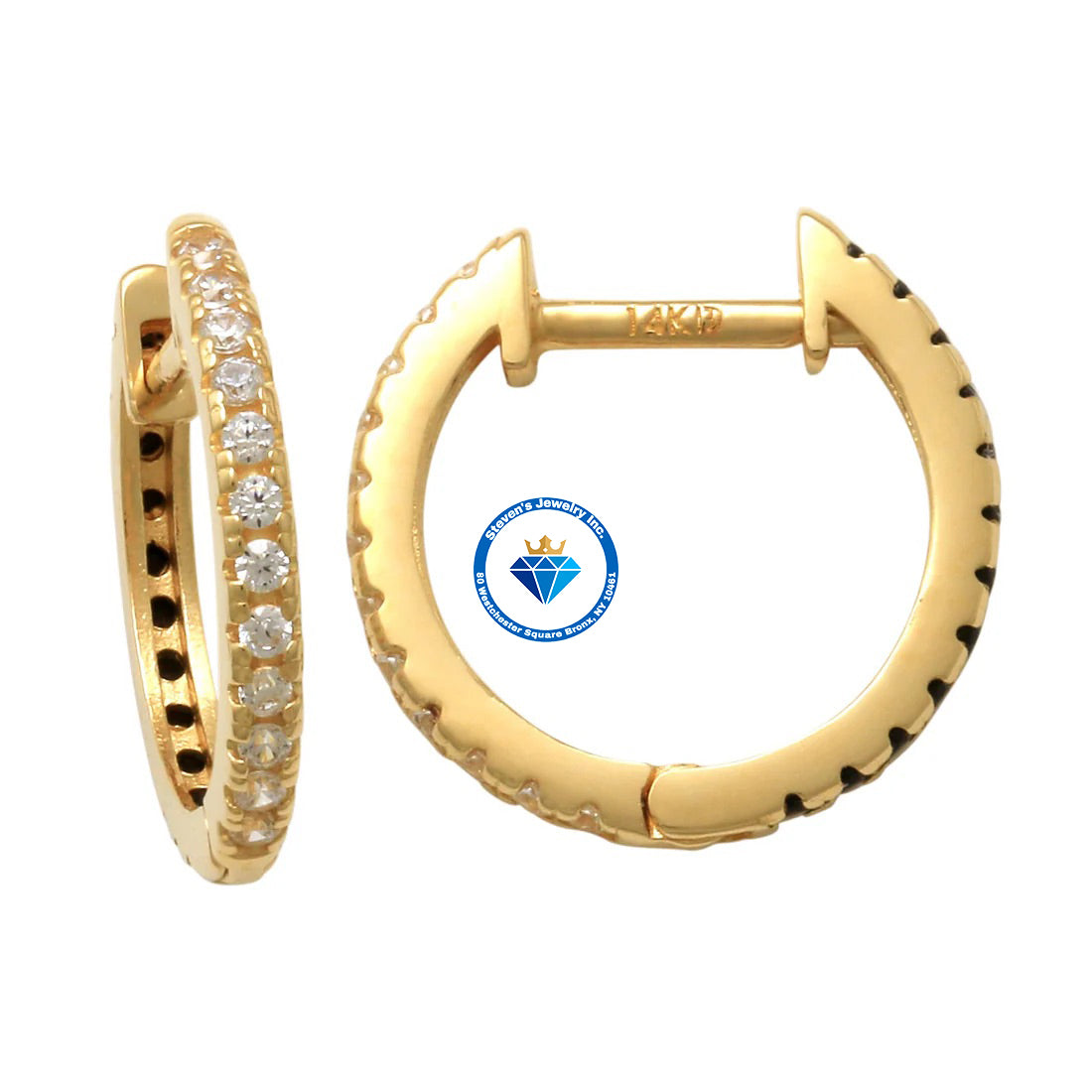 Xquisite Luxury: Diamond Hoop Earrings in 14K