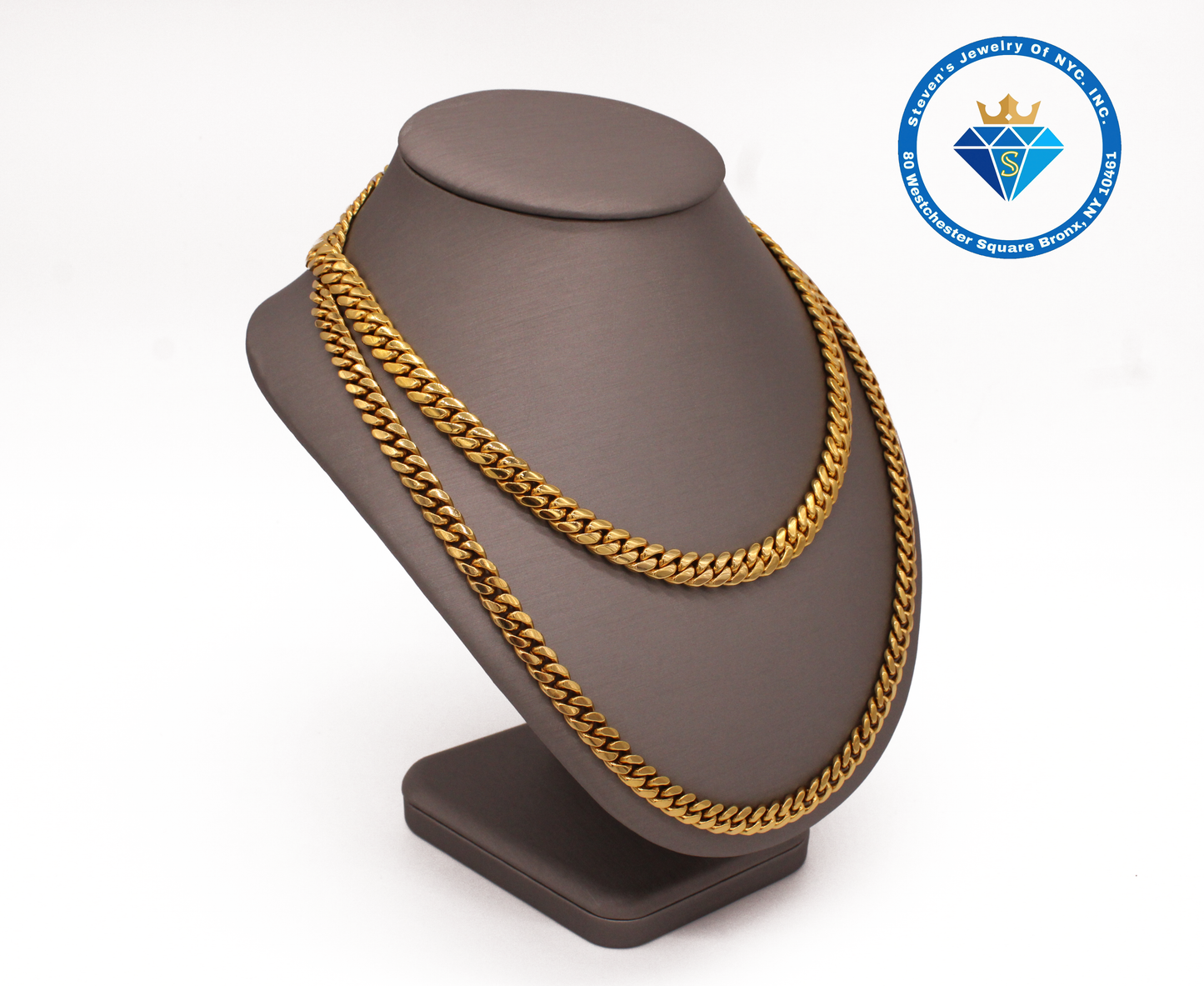 "Miami Cuban Link Chain in 14K Yellow Gold 9.6mm - A Bold Fashion Statement".