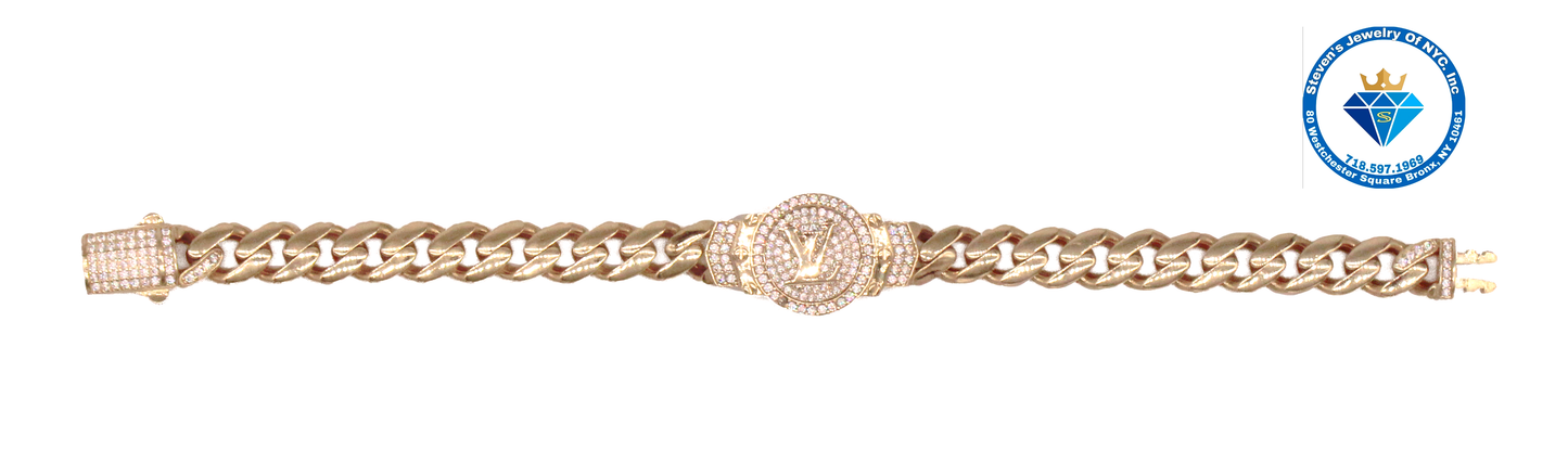 "Semi-solid 14k gold monaco bracelet"– Timeless Elegance in 14k Gold