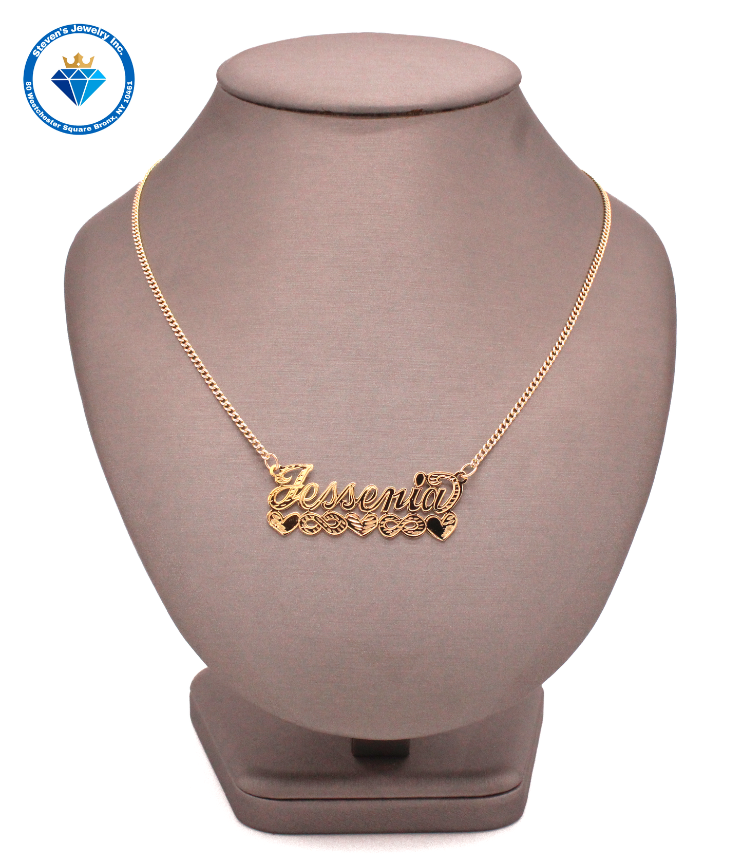 14k Gold Handmade Necklace with Infinity Base and Hearts | The Gift of Eternal Love