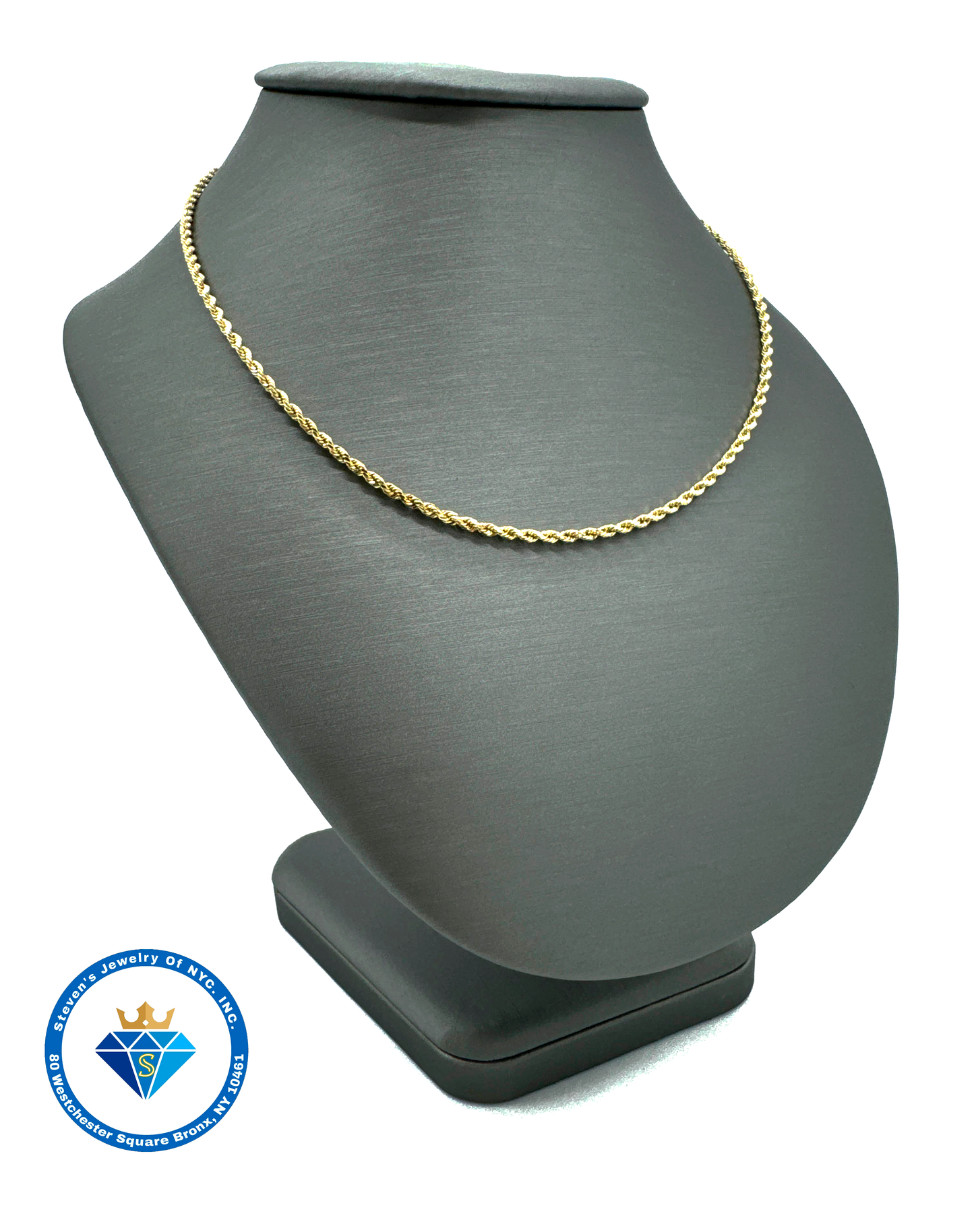 "Rope Chain in 14K Yellow, White, and Rose Gold 2.6mm - Timeless Elegance"